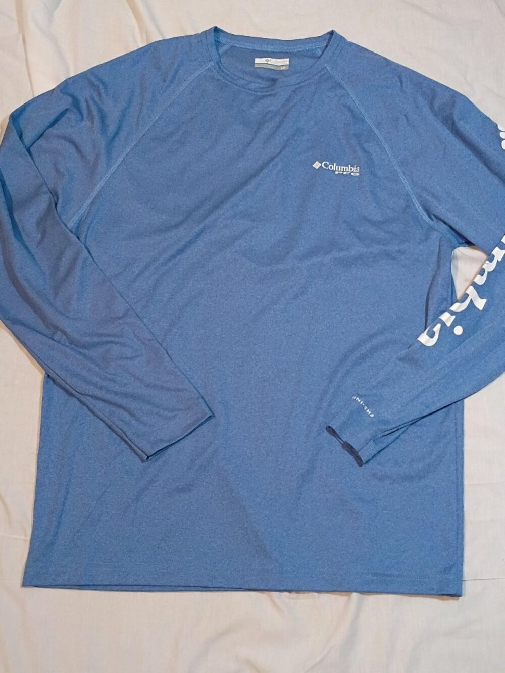 Columbia/Shirt/Mens S/Blue/PFG Terminal Tackle Heather Fishing Gorpcore Outdoor